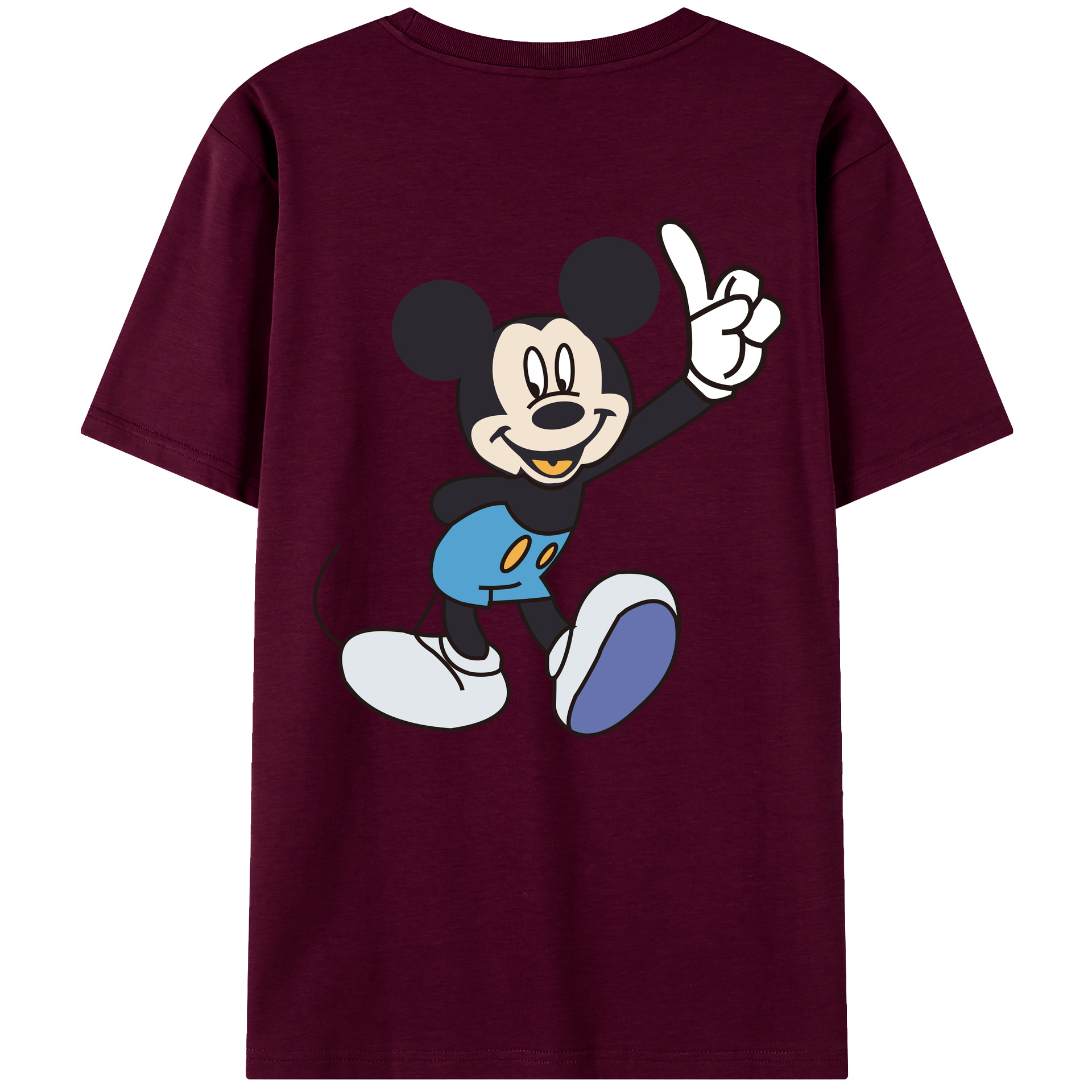 （画像用） ミッキーマウス Mickey Mouse レディース半袖Tシャツ(バックプリント)